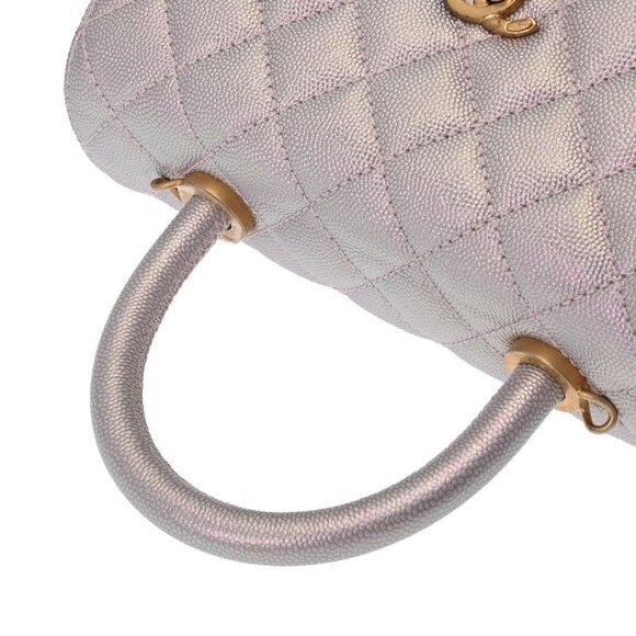 Authentic CHANEL Lambskin Quilted XS Mini Top Handle Rectangular Flap Bag Pink - Picture 12 of 12